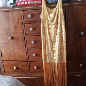 Unbranded Gold Sequin Maxi Dress